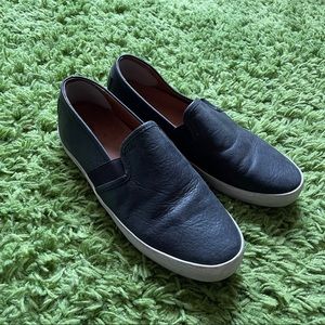 Frye black slip on size 8